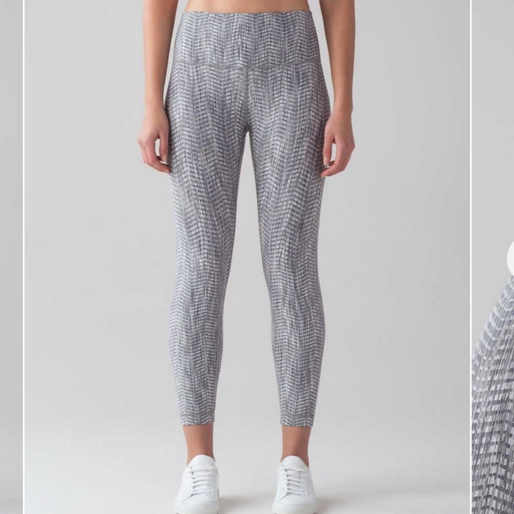 Lululemon Wunder Under Hi-Rise 7/8 legging grey patterned